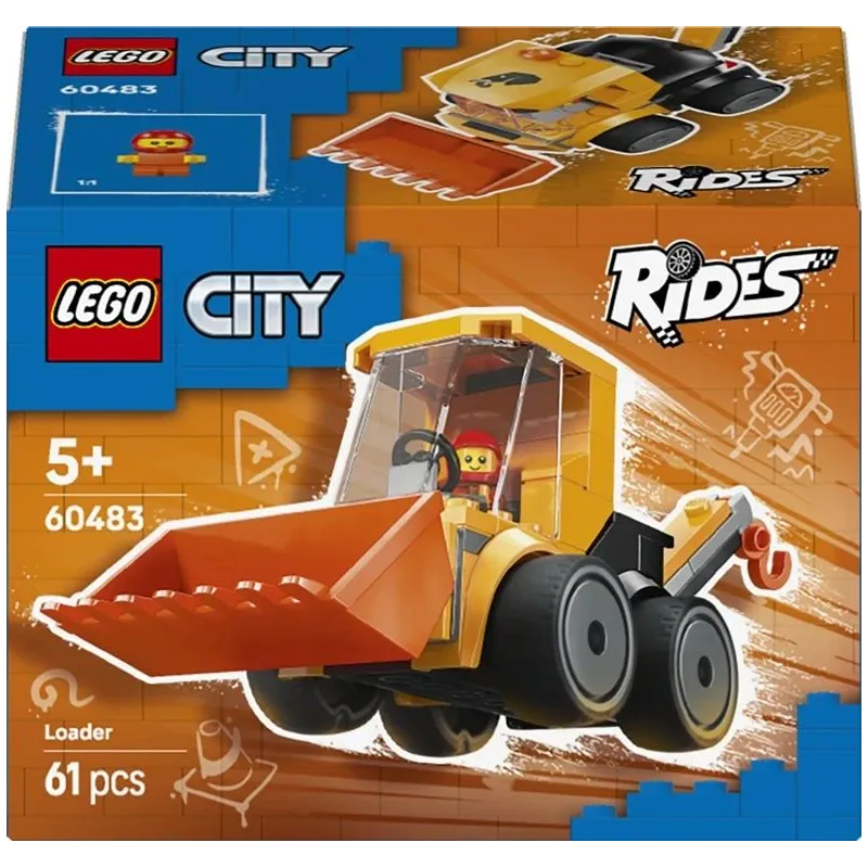 LEGO City celtniecības iekrāvēja konstruktors 60483. 61 gab