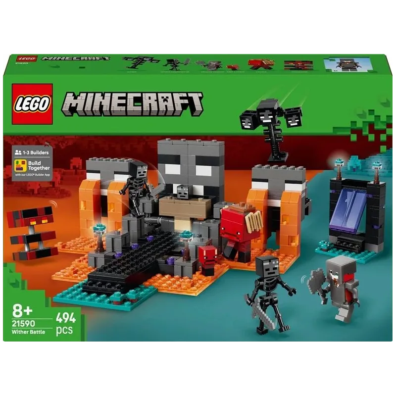 Konstruktorius LEGO Minecraft Wither Battle 21590. 494 vnt.