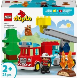 Constr lego fire trck w hose&frfght10473