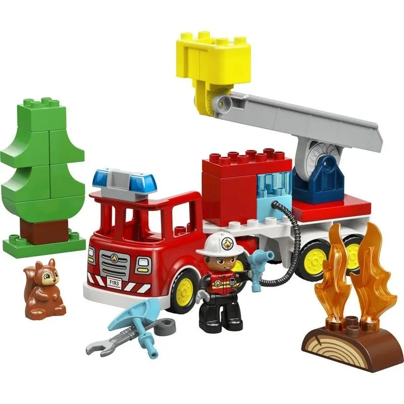 Constr lego fire trck w hose&frfght10473