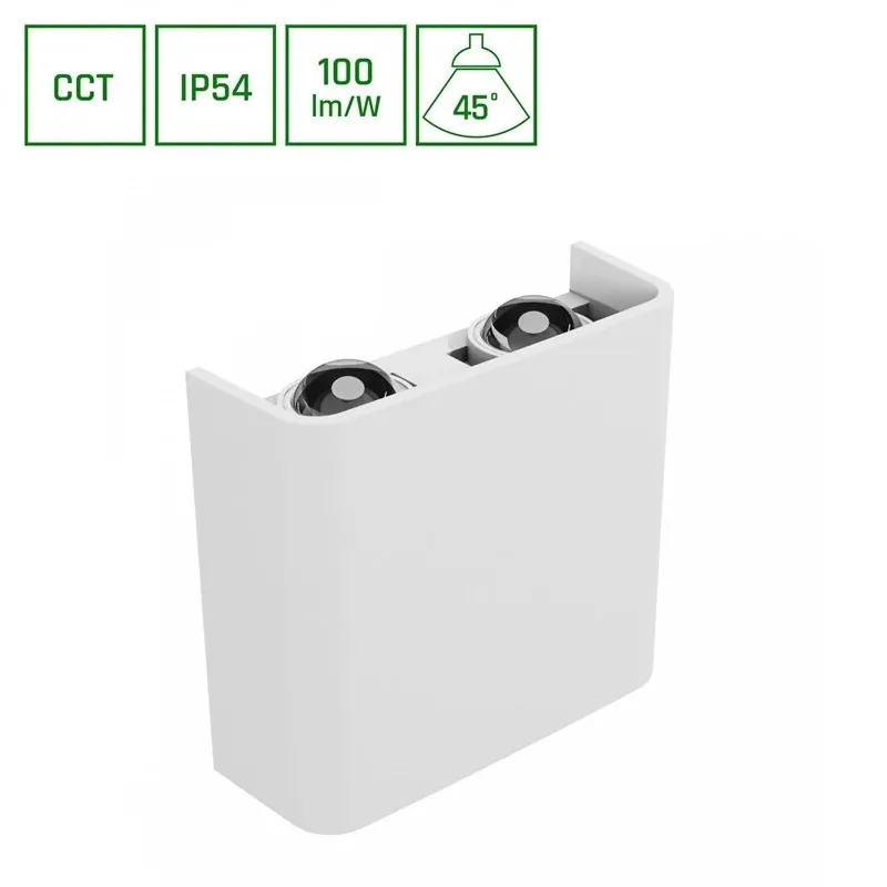 Sieninis lauko šviestuvas 4W. LED. CCT. 400lm. IP54. baltas