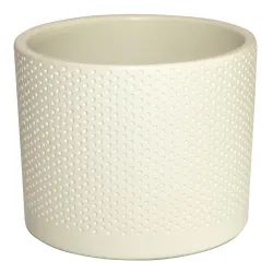 Lillepott Domoletti, keraamiline, valge v.-beež v.