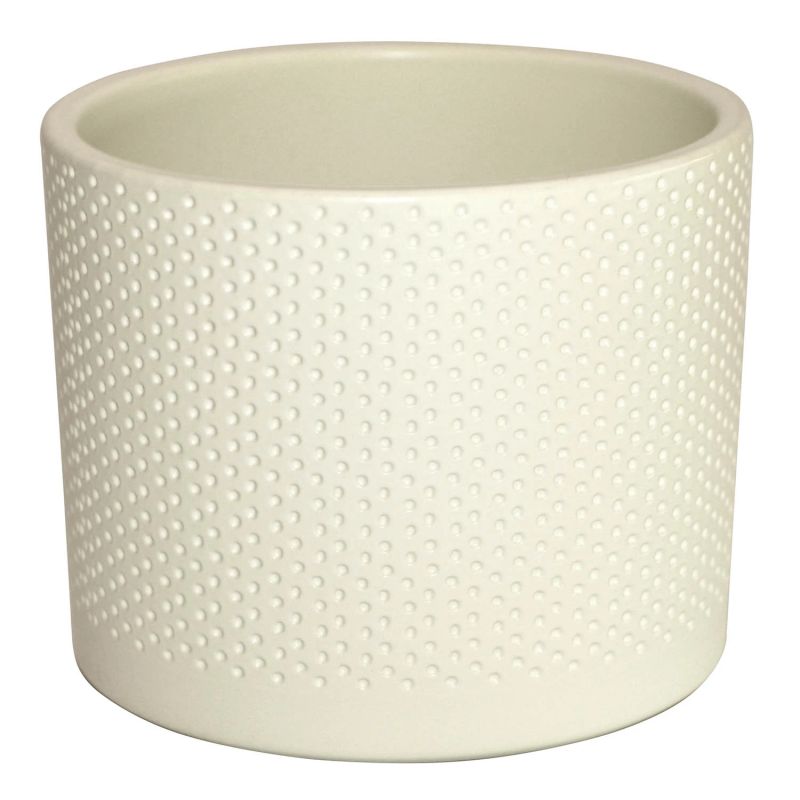 Lillepott Domoletti, keraamiline, valge v.-beež v.