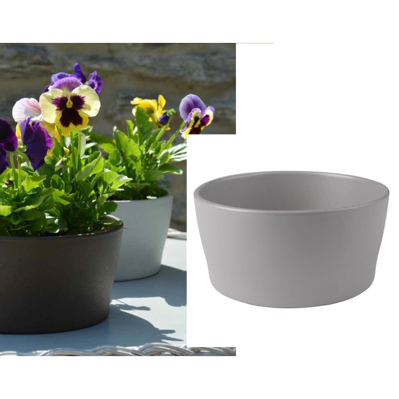 Puķu pods Domoletti, keramika, sudraba krās.