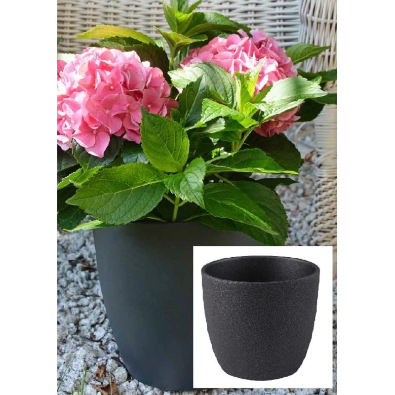 Puķu pods Domoletti, keramika, pelēka krās.