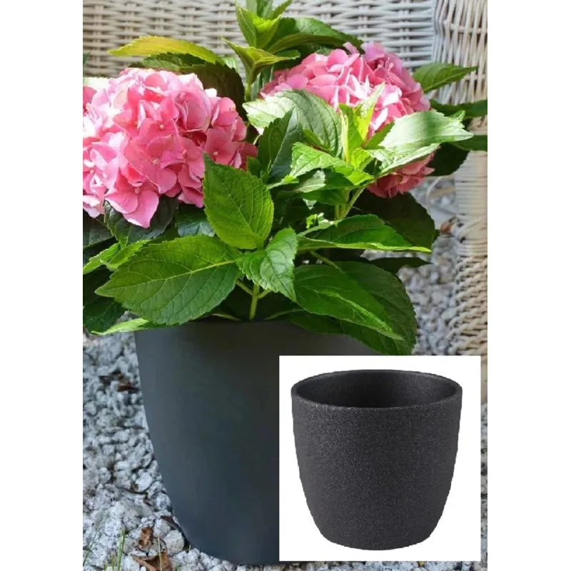 Цветочный горшок Domoletti, керамика, серый цв.