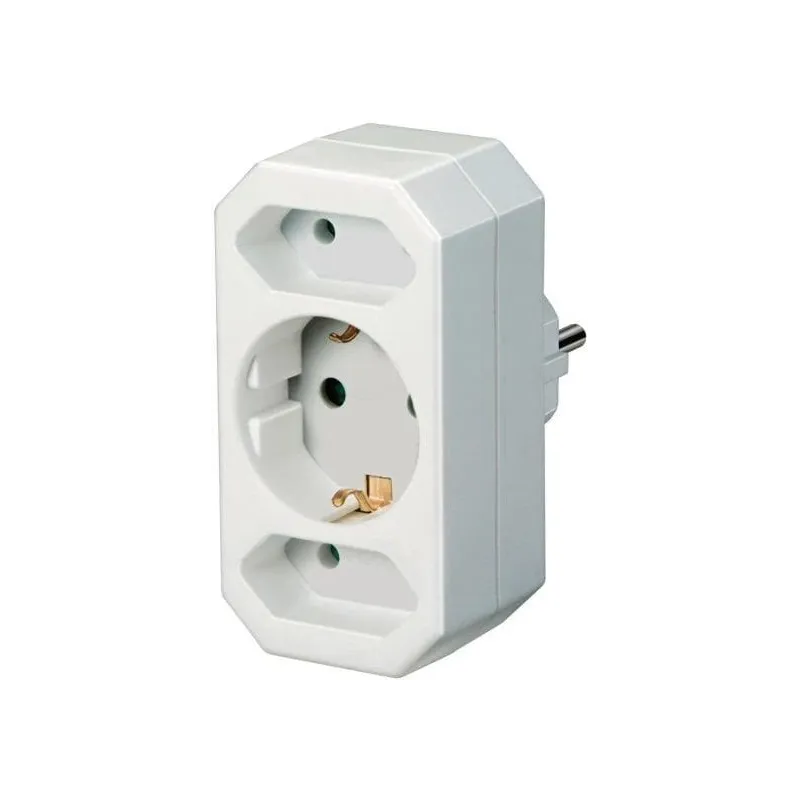 Trīsvietīgs sadalītājs Brennenstuhl. baltā krāsā