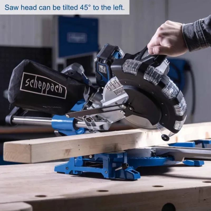 Akumulatora slīdošais leņķzāģis BC-HM216-X – SET L, Scheppach