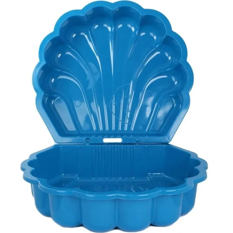 Smilšu kaste Paradiso Shell Blue T00752, 87 x 77 cm, ar vāku, zila krās.