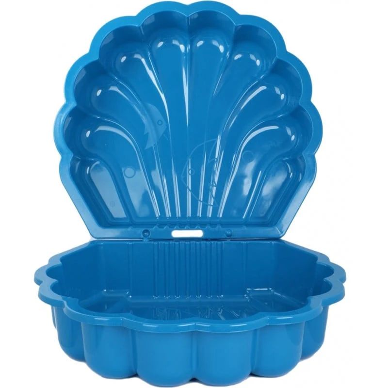 Smilšu kaste Paradiso Shell Blue T00752, 87 x 77 cm, ar vāku, zila krās.
