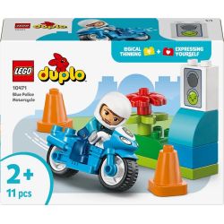 Constr lego blue police motorcycle 10471