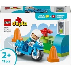 Constr lego blue police motorcycle 10471