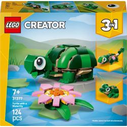 Constr lego turtl w water lily flwr31377