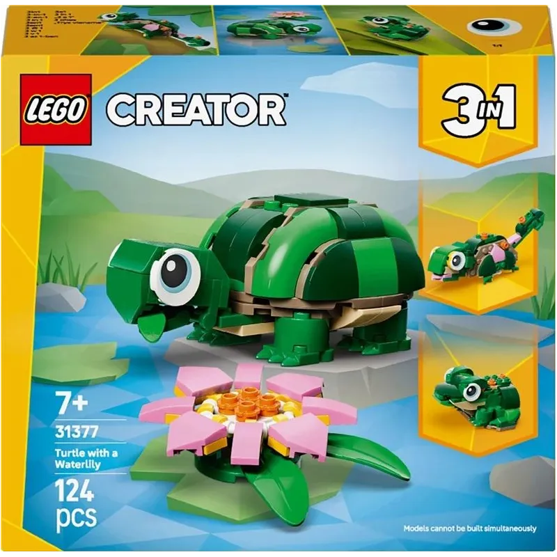Konstruktorius LEGO Creator 3in1 Vėžlys 31377. 124 vnt.