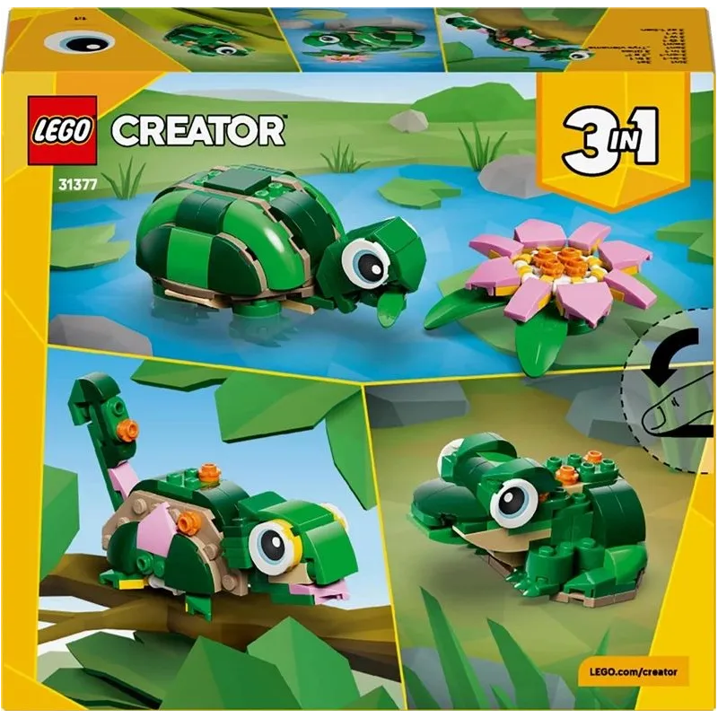 Konstruktorius LEGO Creator 3in1 Vėžlys 31377. 124 vnt.
