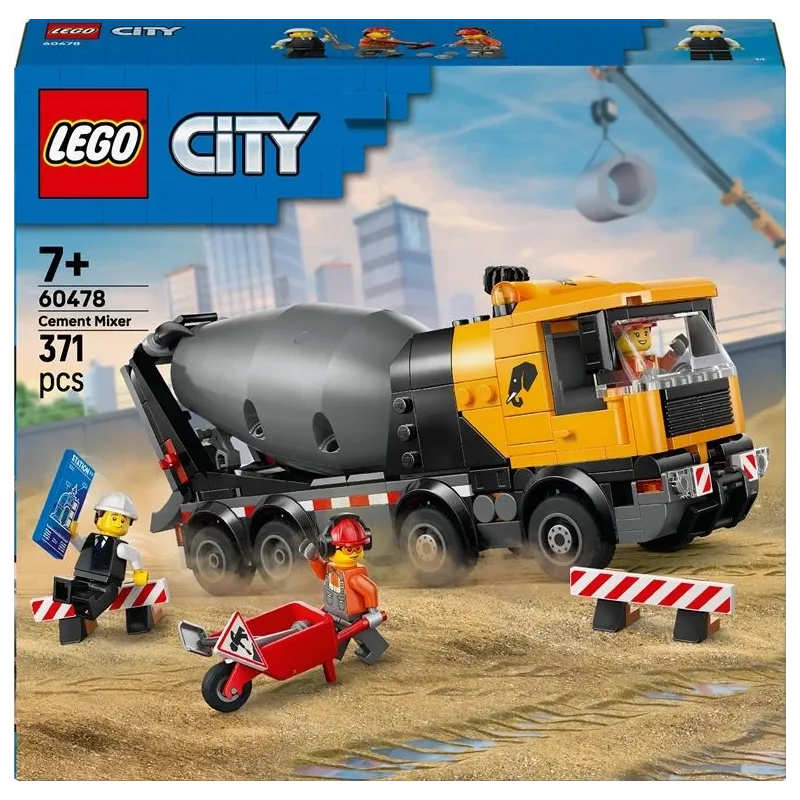 LEGO City Betona maisītājs 60478. 371 gab.