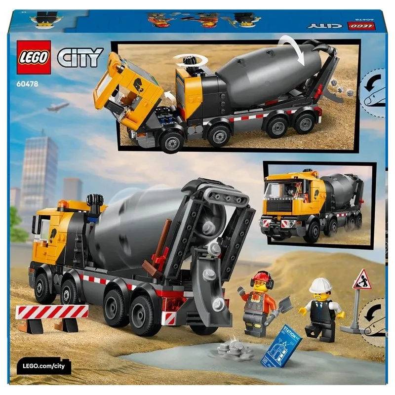 LEGO City Betona maisītājs 60478. 371 gab.