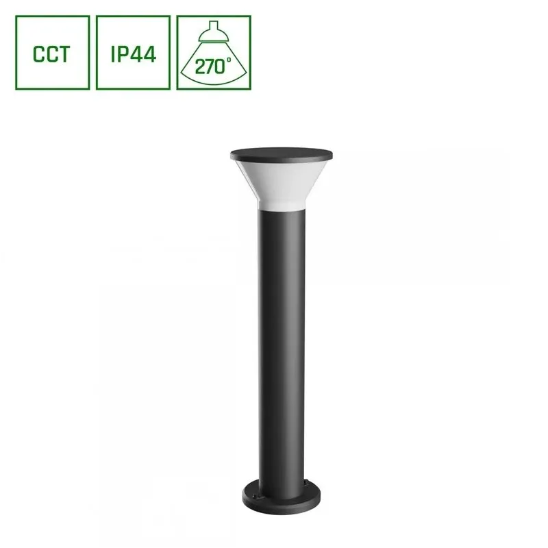 Stāvošs āra gaismeklis 6W GU10 CCT 450lm IP44 melns