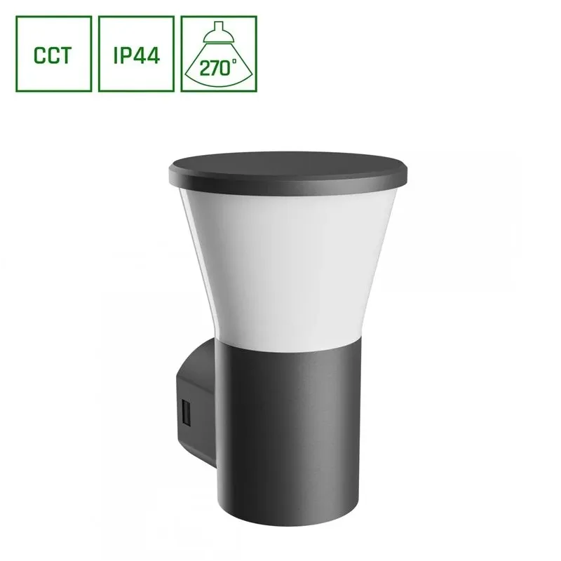 Stāvošs āra gaismeklis 6W GU10 CCT 450lm IP44 melns