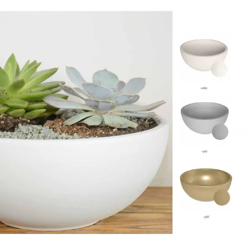 Цветочный горшок Domoletti, керамика, серый цв.