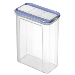 Birių produktų indas. 1.5 l. skaidri-mėlyna