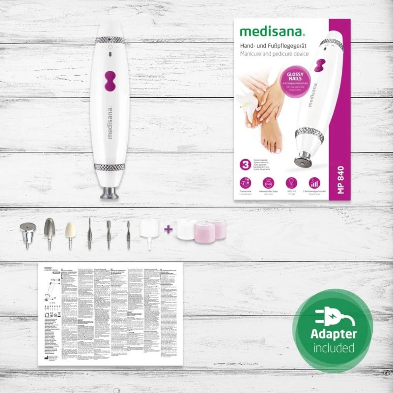 Medisana MP 840 Manicure-Pedicure device ,incl. 7 attachments,