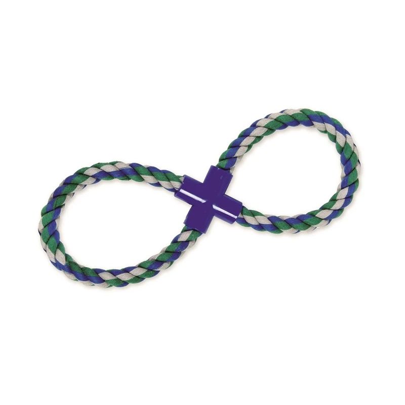 Flossyrope 8-ring blue-grn 36
