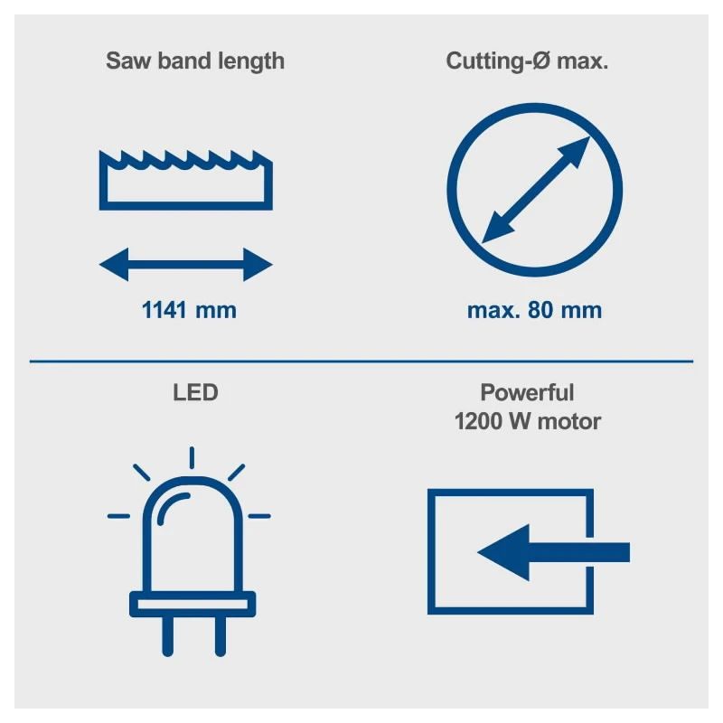 Metal bandsaw MBS1200, Scheppach