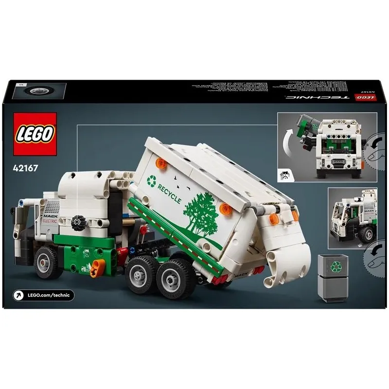 Konstruktorius LEGO Technic Šiukšliavežė „Mack LR Electric“