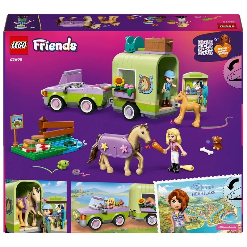 Constr lego horse&baby foal trailer42695