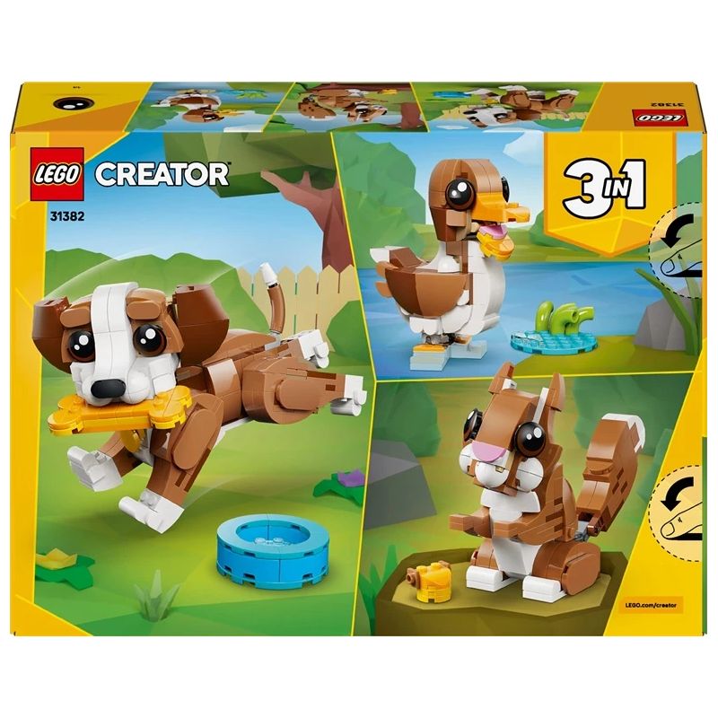 Constr lego cute animals puppy dog 31382
