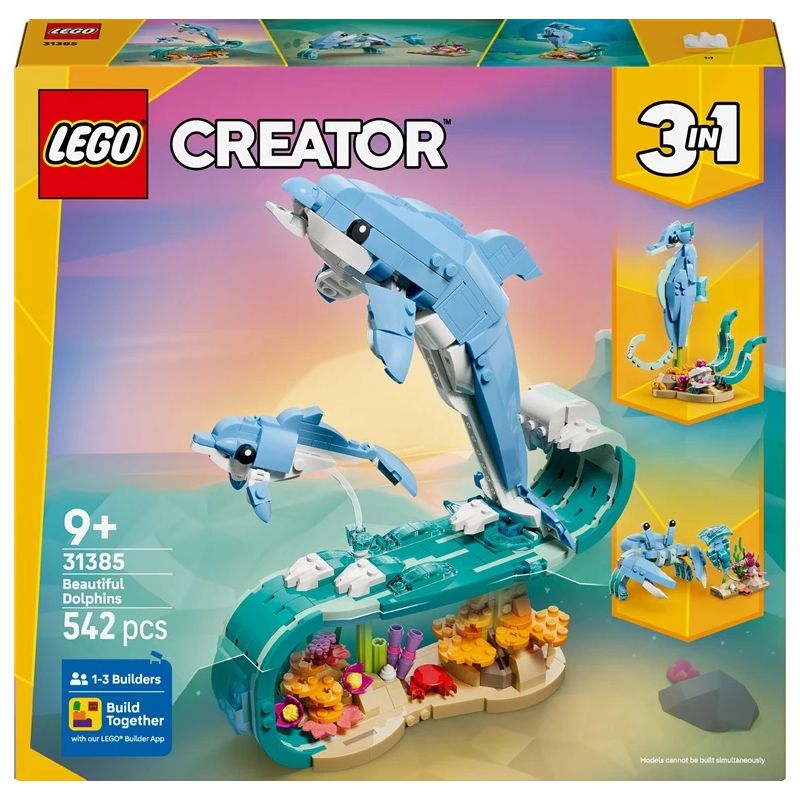 LEGO Creator 3in1 delfīni 31385. 542 gab.