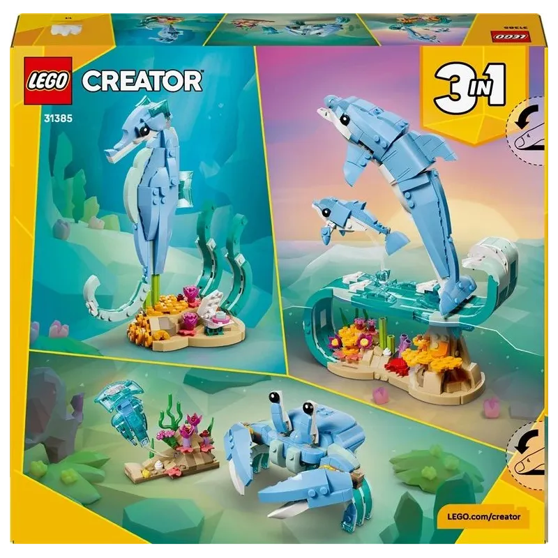 Konstruktorius LEGO Creator 3in1 delfinai 31385. 542 vnt.