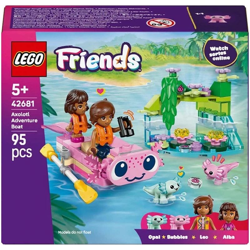 Constr lego axolotl adventure boat 42681