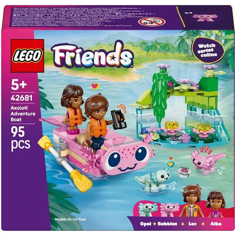 Constr lego axolotl adventure boat 42681