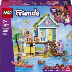 Constr lego beach house with seals 42699