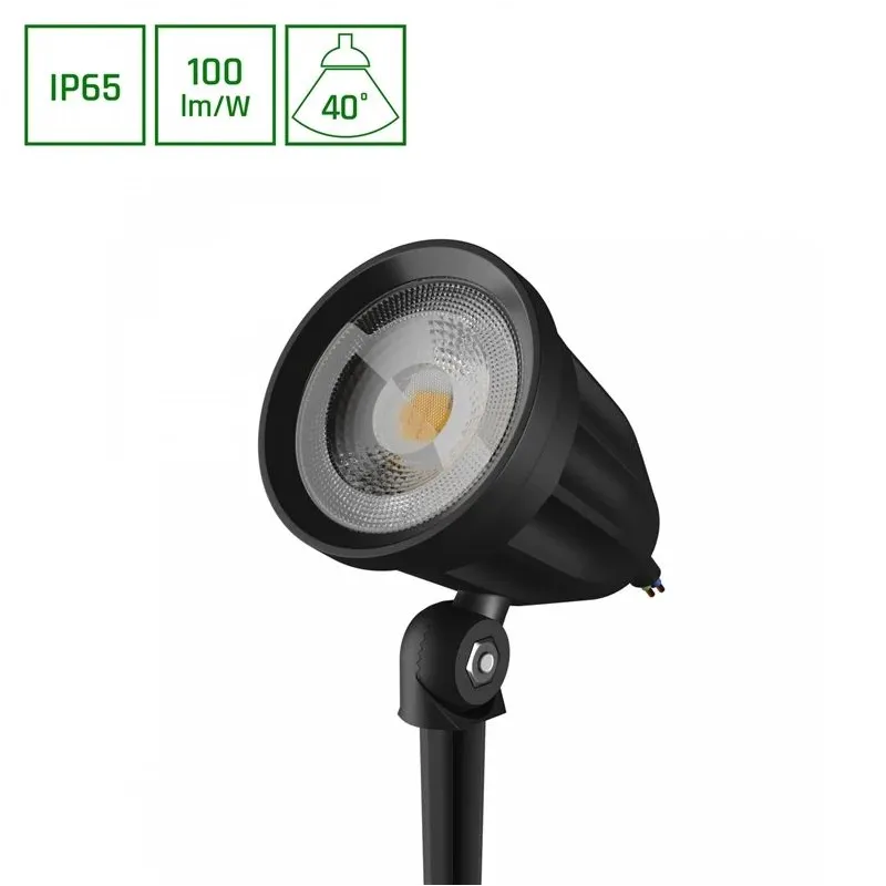 Iespiežams āra gaismeklis 6W. LED. 3K. 600lm. IP65. melns