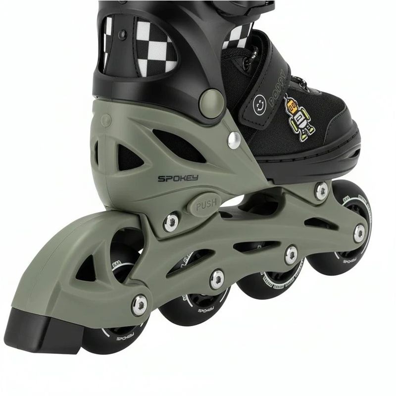 Skrituļslidas Spokey POPPY GN. melna-zaļa. 31-34