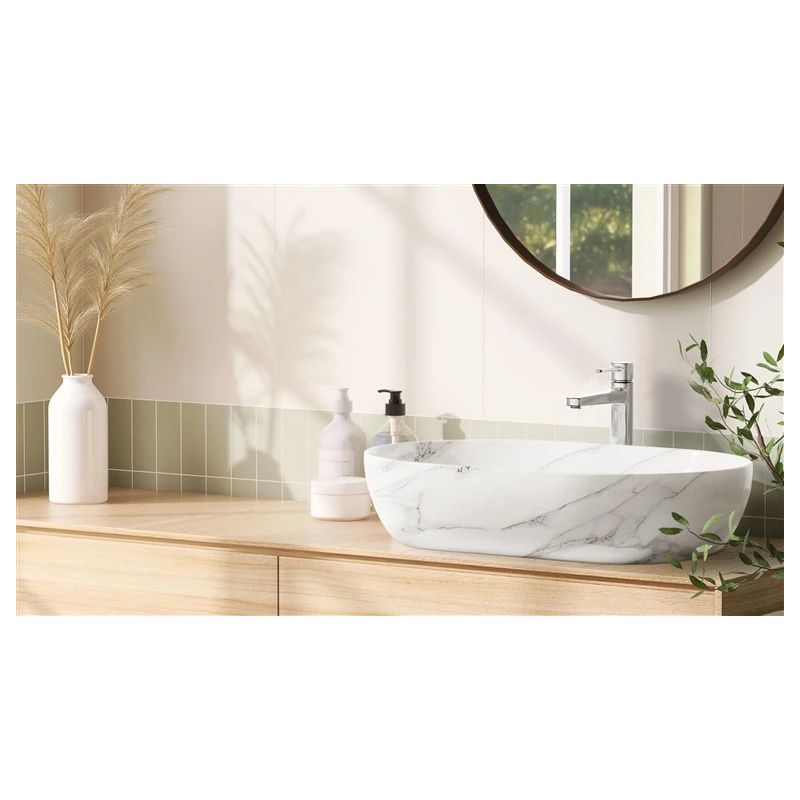 Izlietne uzliekama teja 60cm balta