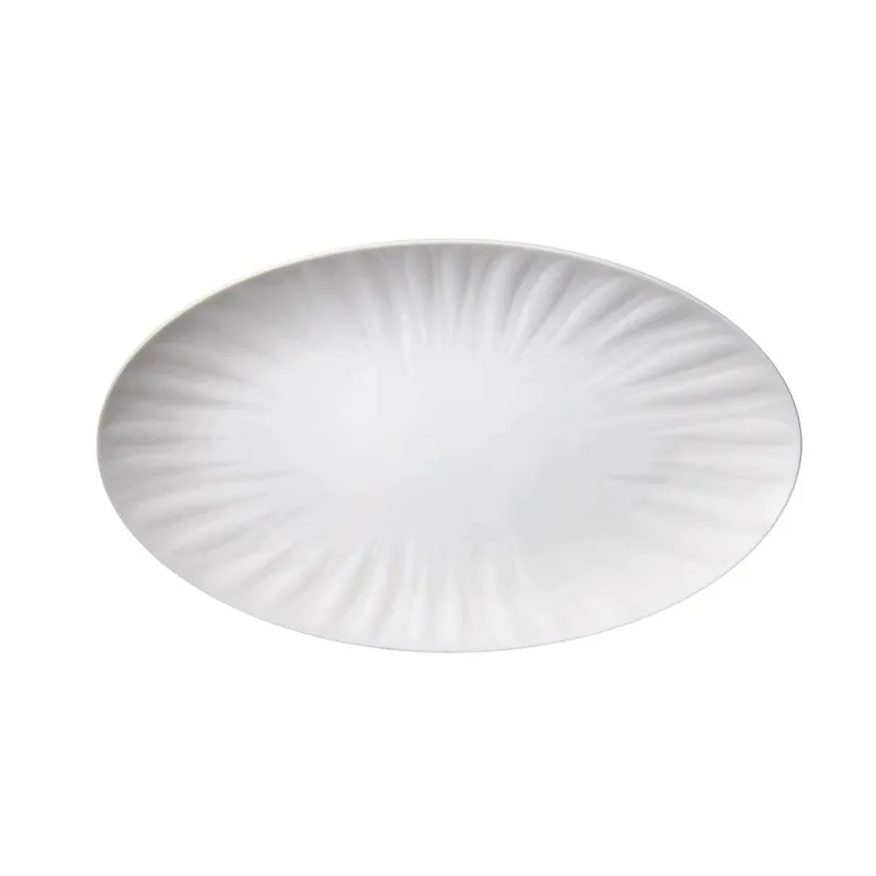 Servēšanas šķīvis Domoletti JX265-A003-01, 25 cm x 25 cm x 2.5 cm, DIA 25 cm, balta krās., porcelāna