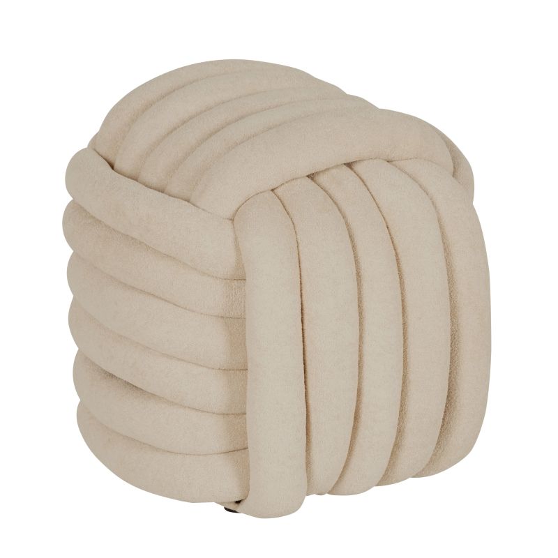 Pufs Domoletti HS-NP16-3, krēmkrāsa, 45 cm x 45 cm x 45 cm