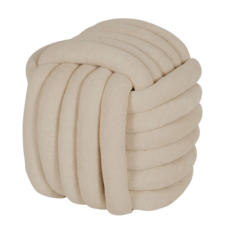 Pufs Domoletti HS-NP16-3, krēmkrāsa, 45 cm x 45 cm x 45 cm