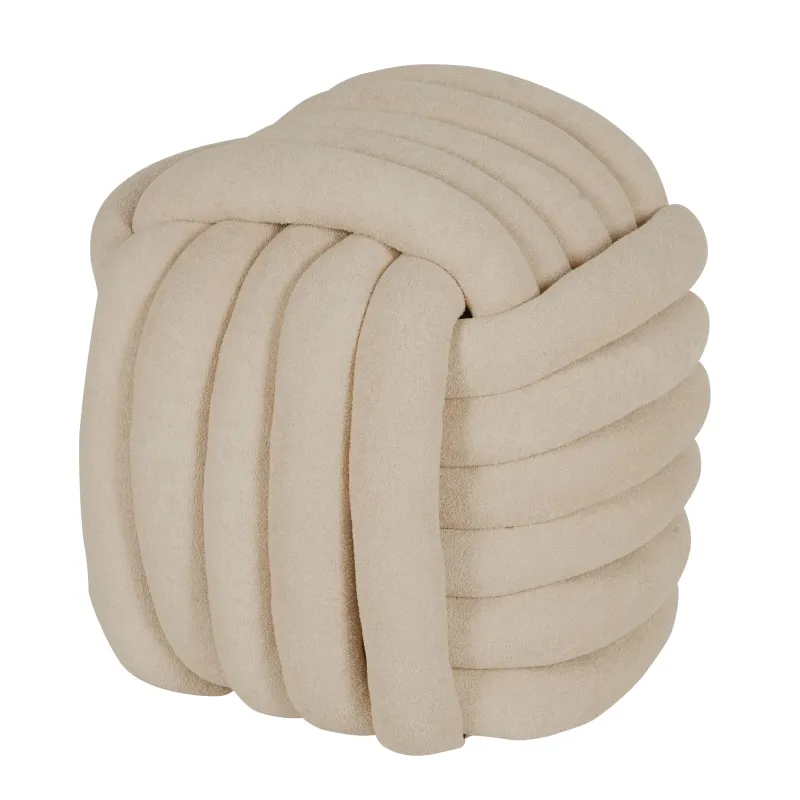 Pufs Domoletti HS-NP16-3, krēmkrāsa, 45 cm x 45 cm x 45 cm