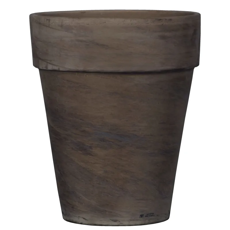 Puķu pods Domoletti Basalt T-143-025-11-P, keramika, tumši brūna krās.