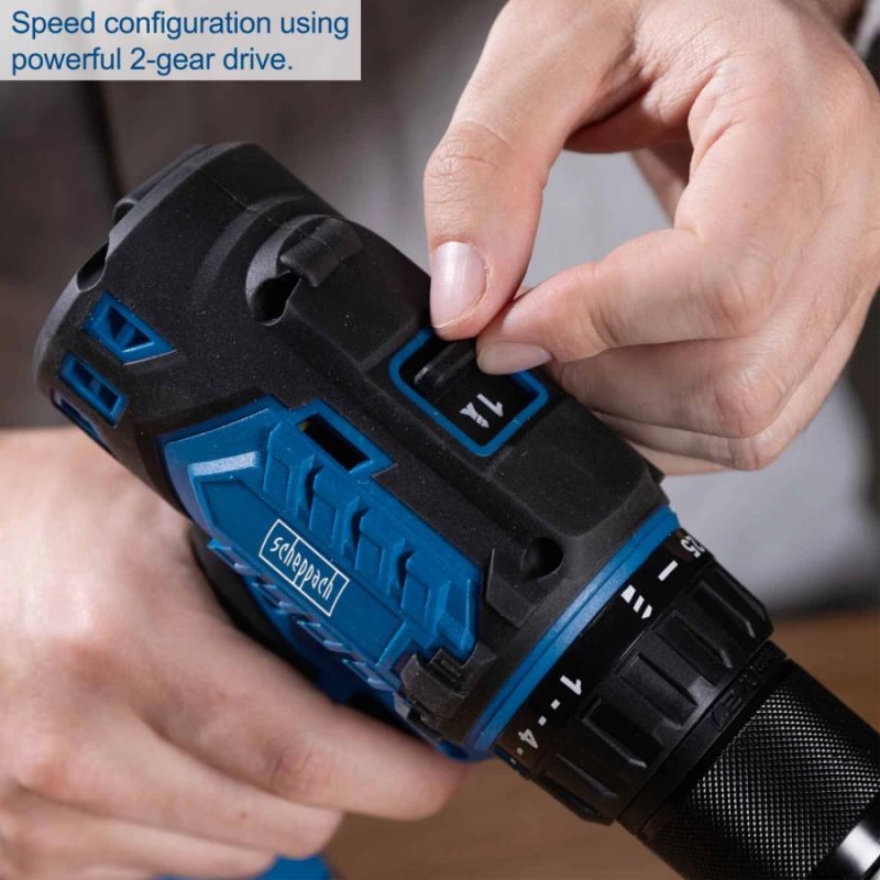 Cordless drill BC-DD60-X, set S ,2Ah + charger,, Scheppach