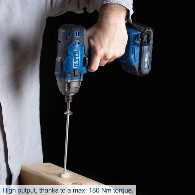 Akumuliatorinis smūginis suktuvas C-ID180-X 20V, set S ,2Ah + charger,, Scheppach