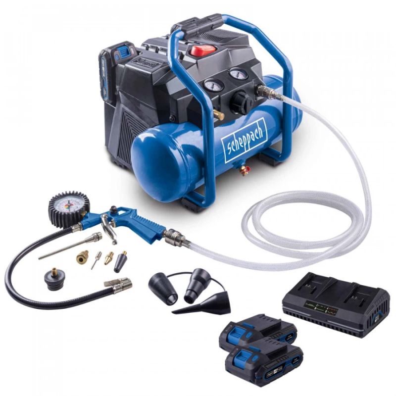 Oilfree cordless compressor C-ACT160-6-X Set 2.5, Scheppach