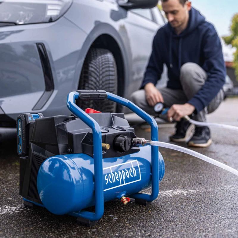 Oilfree cordless compressor C-ACT160-6-X Set 2.5, Scheppach