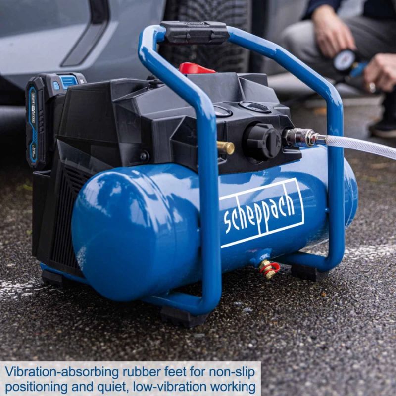 Oilfree cordless compressor C-ACT160-6-X Set 2.5, Scheppach