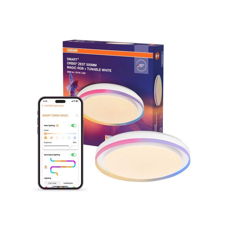 Lampa griesti Orbis, -, 2700 - 6500 °K, 1 x 38 W